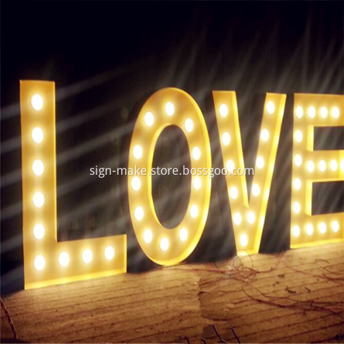 Vintage Light Up Marquee Sign Letters
